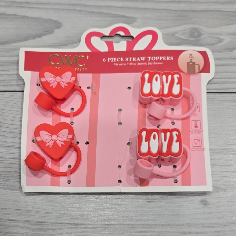 CWC Love And Heart Straw Toppers